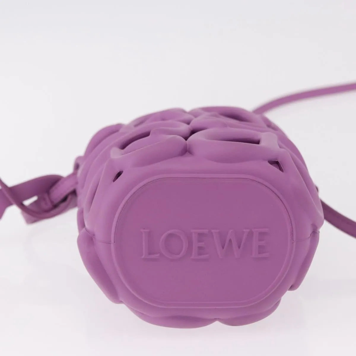 Loewe Anagram Inflated Pocket Canvas and silicon, Purple, Canvas, Crossbody Bag