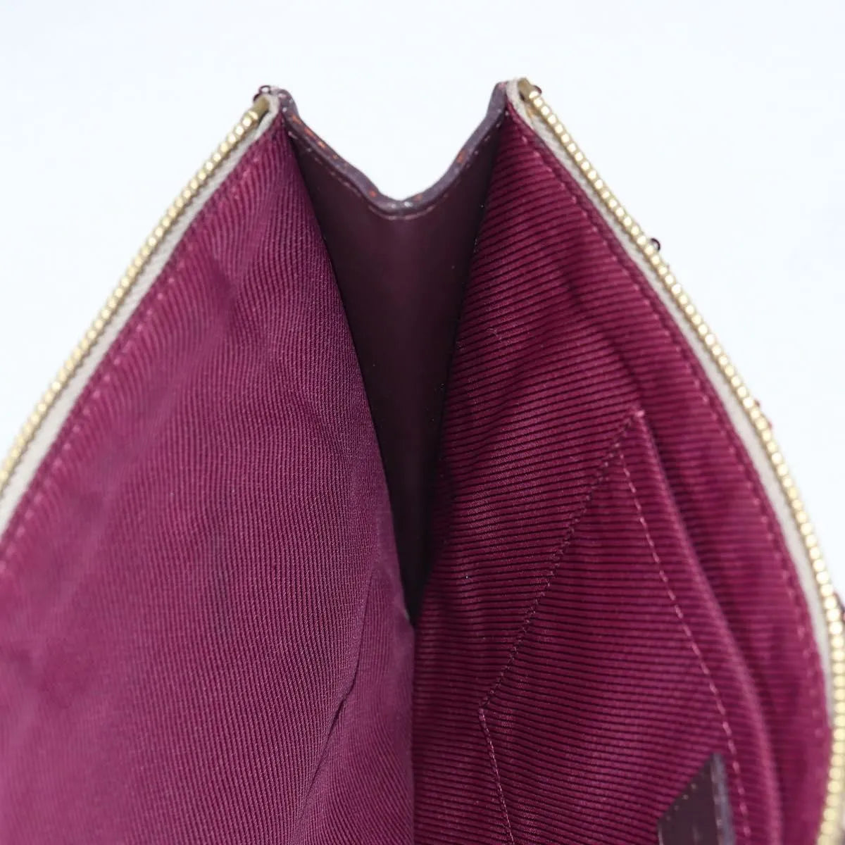 Louis Vuitton Pochette Felt and Sequin, Burgundy, Canvas, Clutch