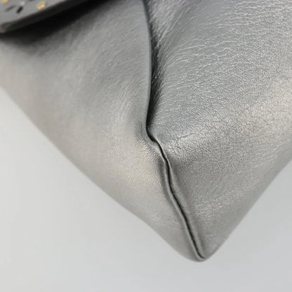 Louis Vuitton Love Note Chain Clutch Leather, Silver, Leather, Shoulder Bag
