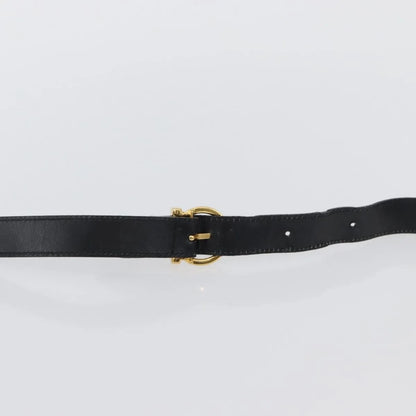 Salvatore Ferragamo Gancini Flap Leather, Black, Leather, Shoulder Bag