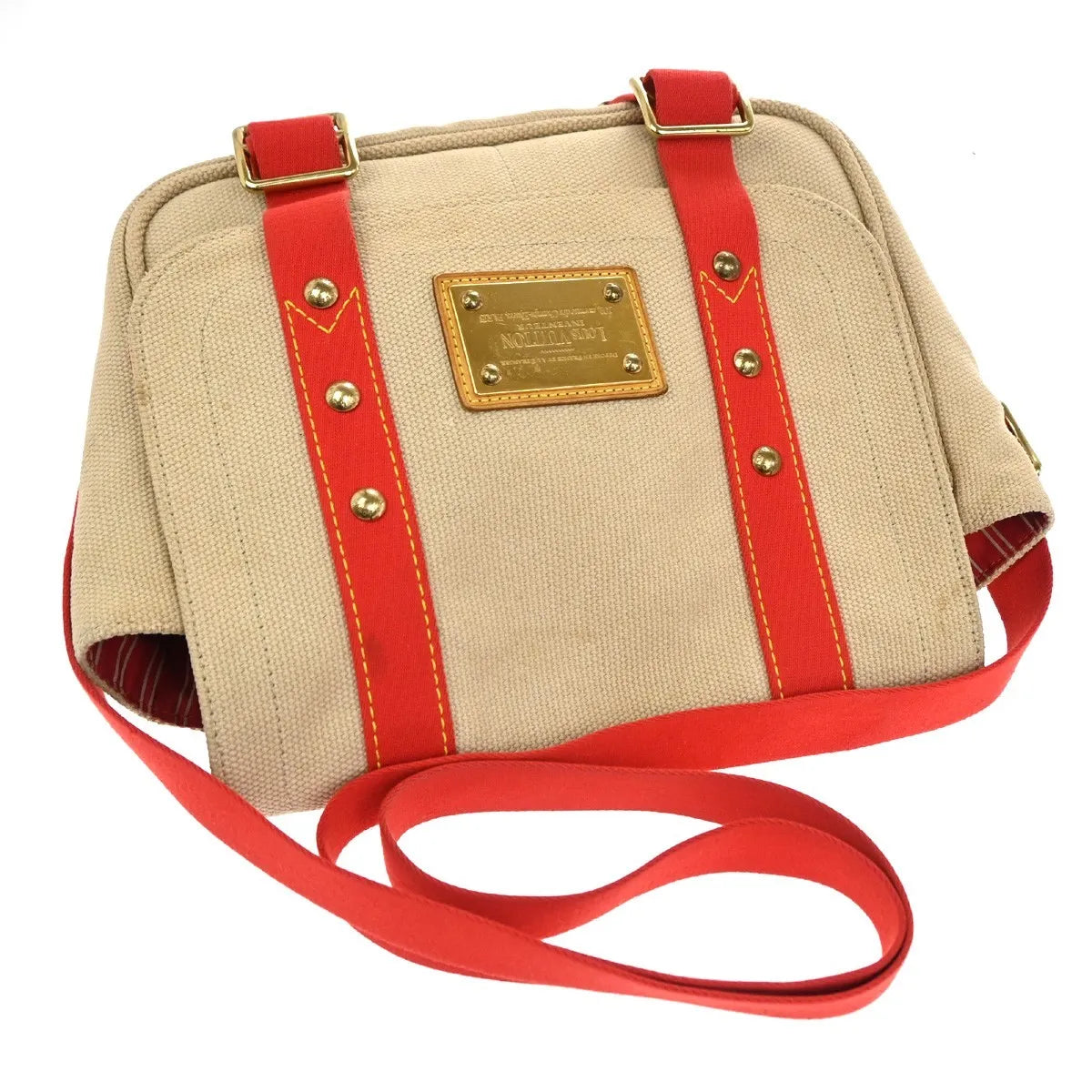 Louis Vuitton Antigua Besace Messenger Canvas, Beige, Canvas, Shoulder Bag