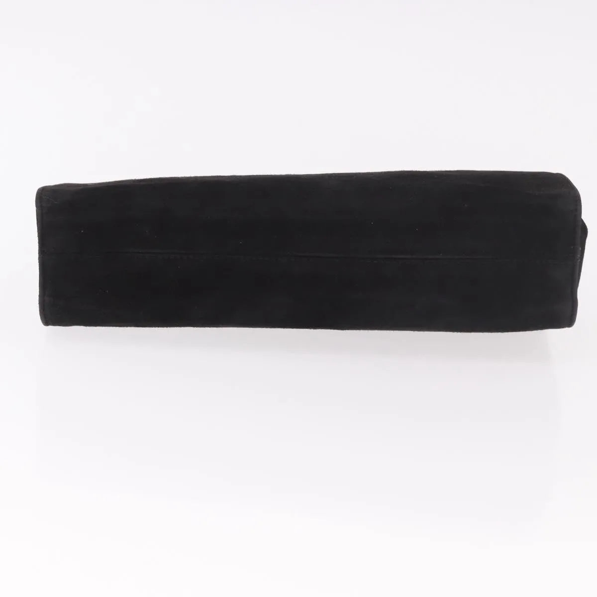 Salvatore Ferragamo Gancini Chain Suede, Black, Suede, Shoulder Bag