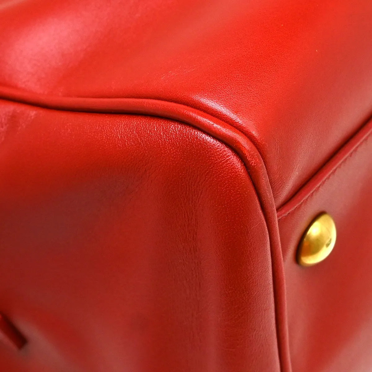 Saint Laurent Classic Duffle Leather, Red, Leather, Handbag