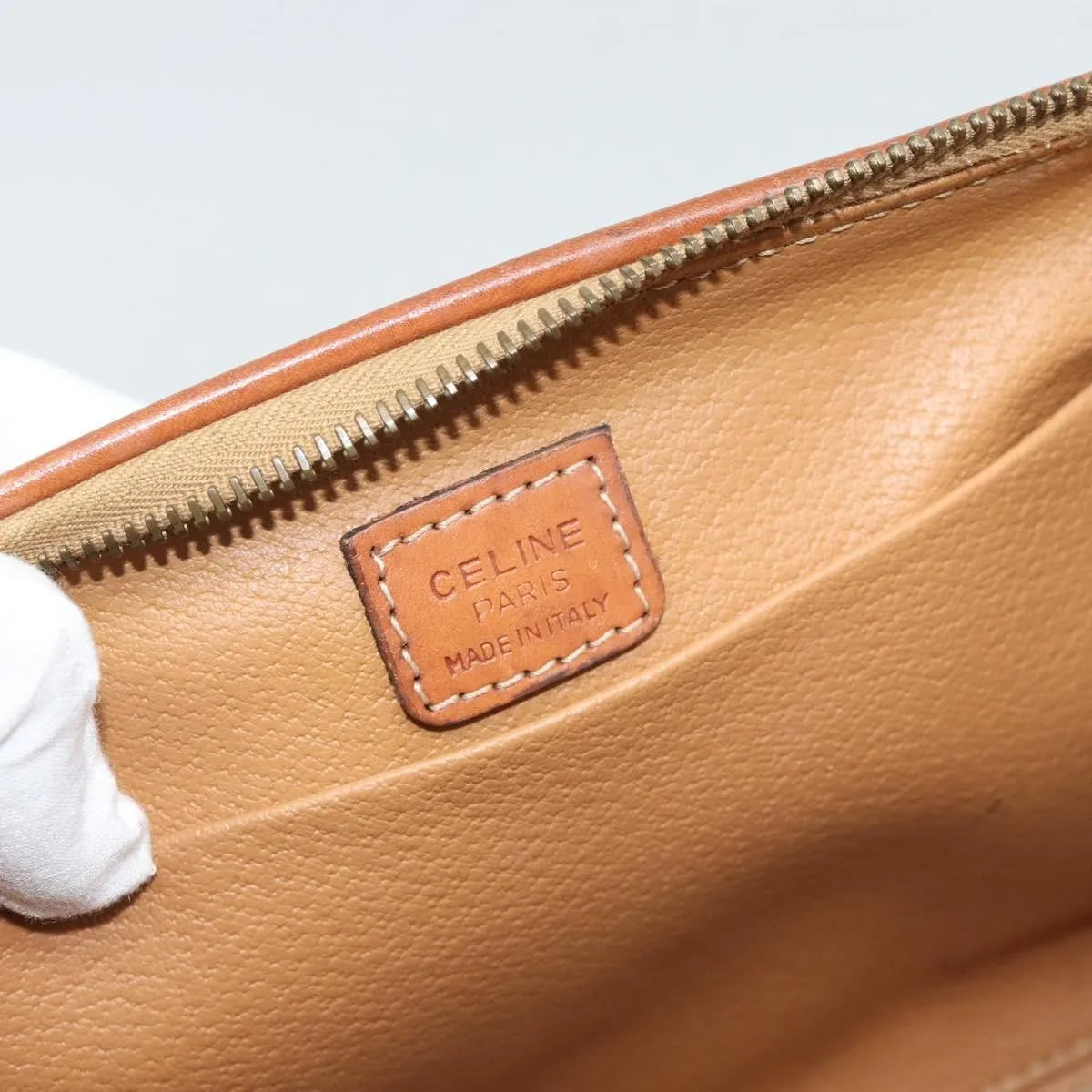 Celine C Macadam Canvas, Brown, Canvas, Clutch