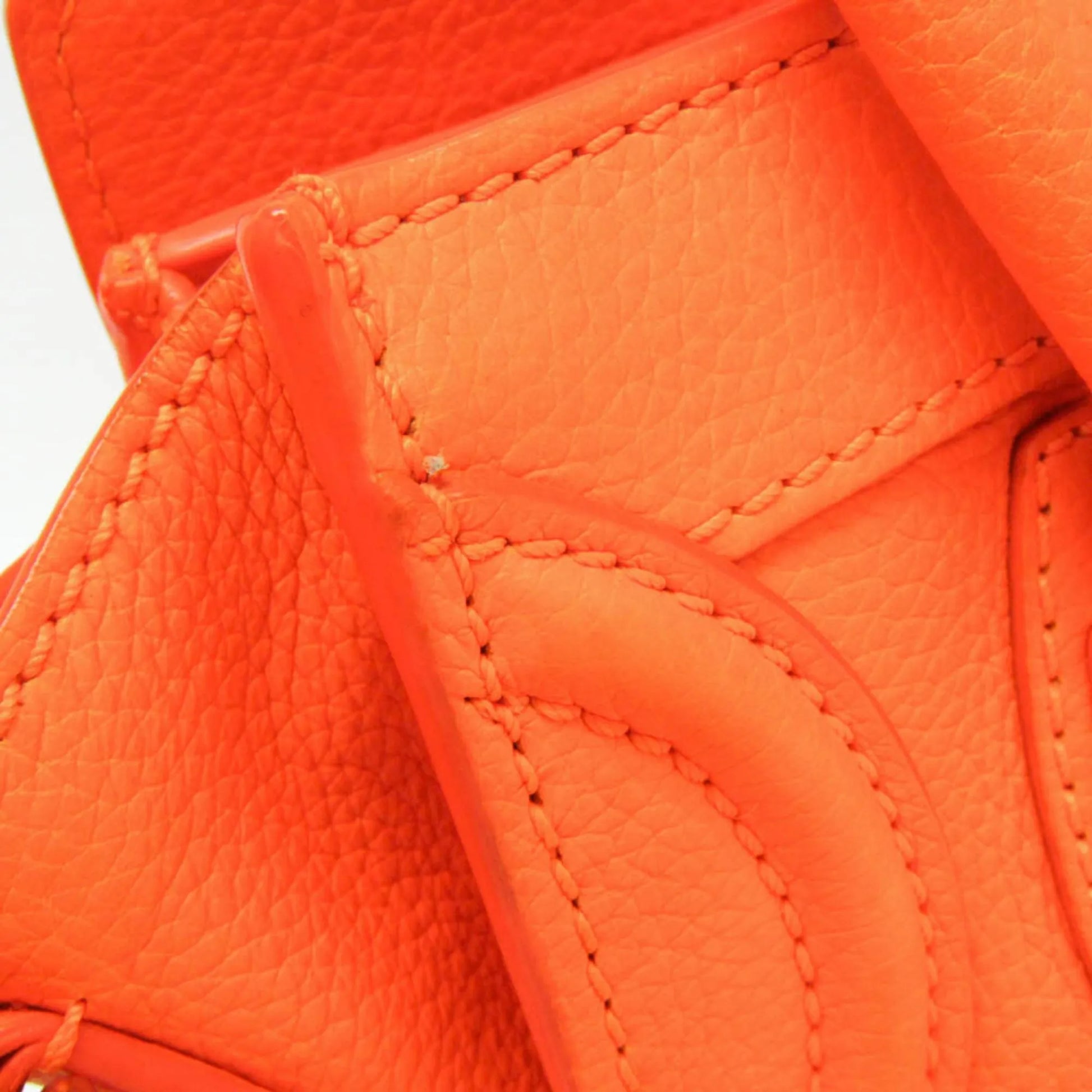 Celine Multicolor Luggage Leather, Orange, Leather, Handbag