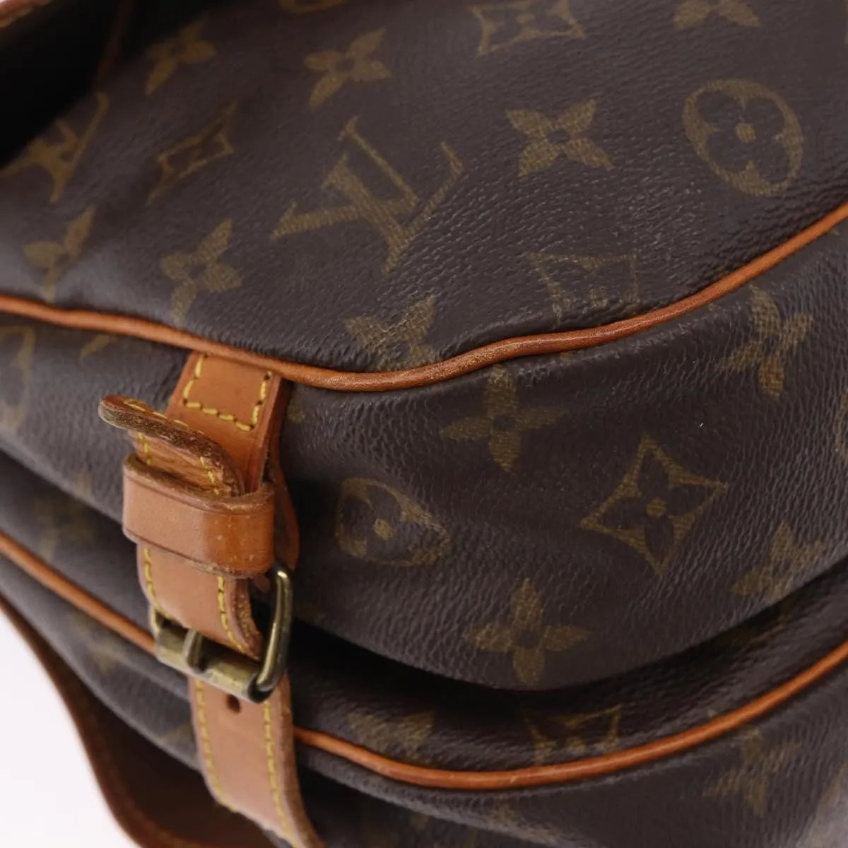 Louis Vuitton Saumur Canvas, Brown, Canvas, Shoulder Bag
