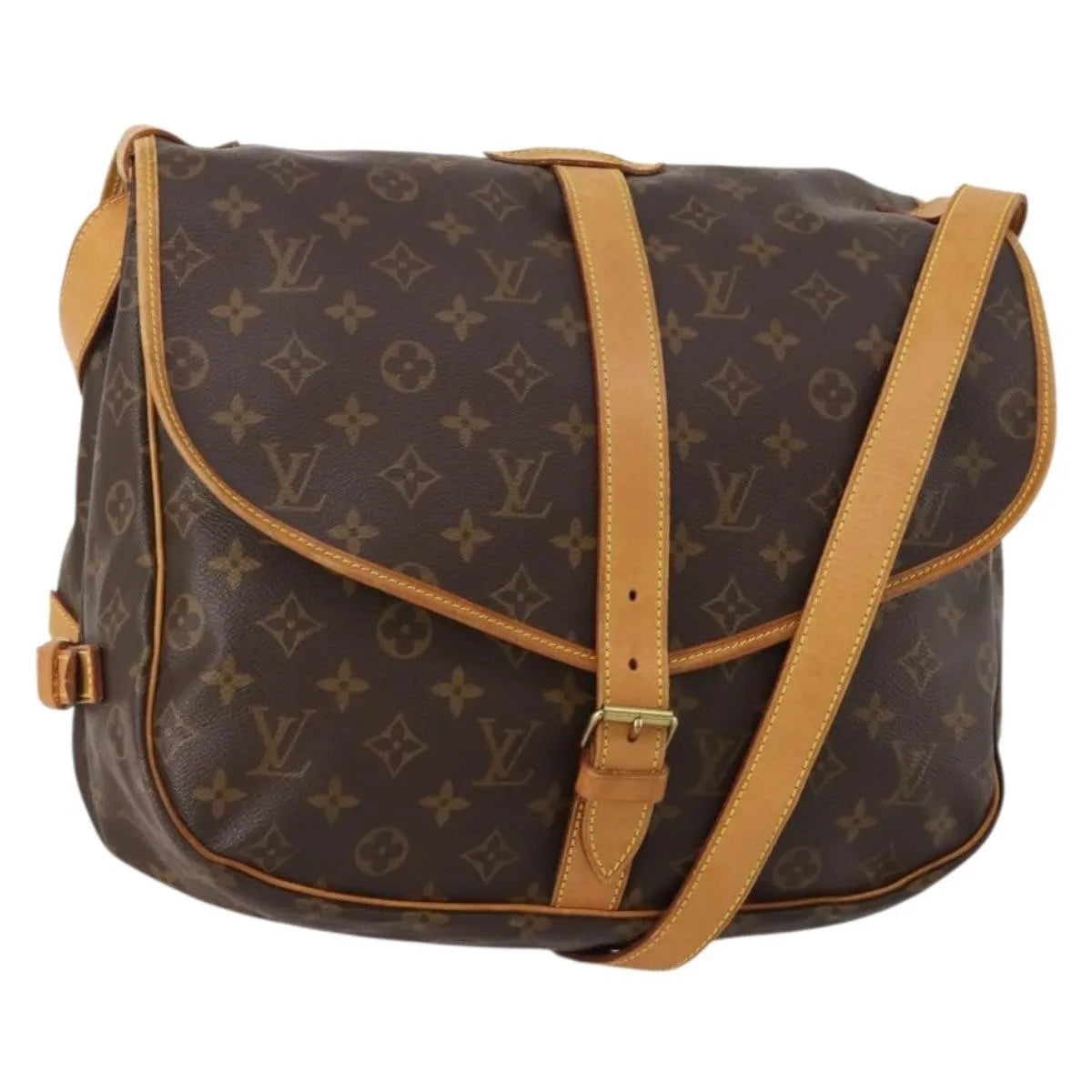 Louis Vuitton Saumur Monogram Canvas, Brown, Canvas, Shoulder Bag