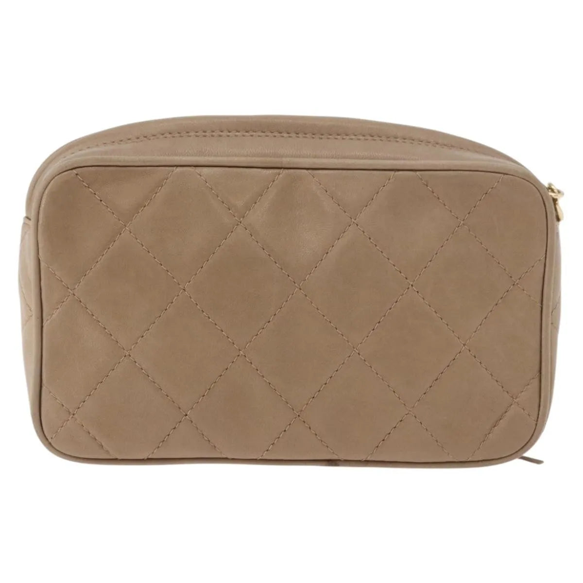 Chanel Vintage Clutch Leather, Beige, Leather, Clutch