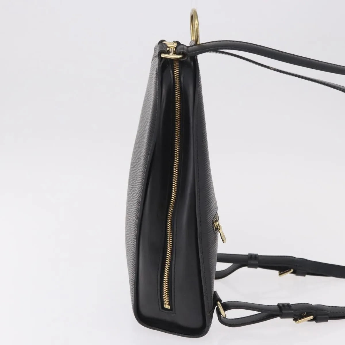 Louis Vuitton Mabillon Epi Leather, Black, Leather, Backpack