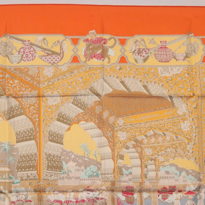Hermes Carré 90 Silk multicolor, Orange, Silk, Scarf