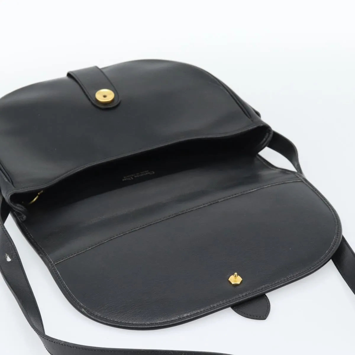 Christian Dior Vintage Leather, Black, Leather, Shoulder Bag