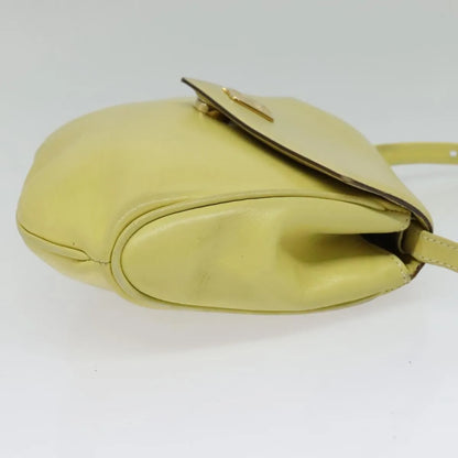 Celine Vintage Leather, Yellow, Leather, Shoulder Bag
