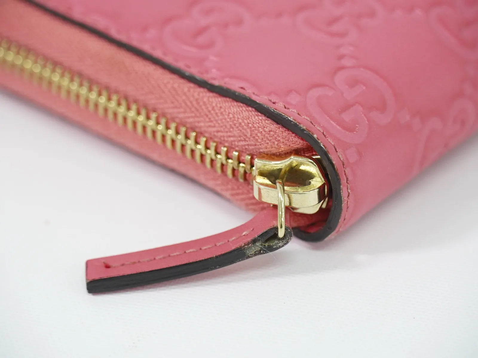 Gucci Zip Around Wallet (Outlet) Microguccissima Leather, Pink, Leather, Wallet