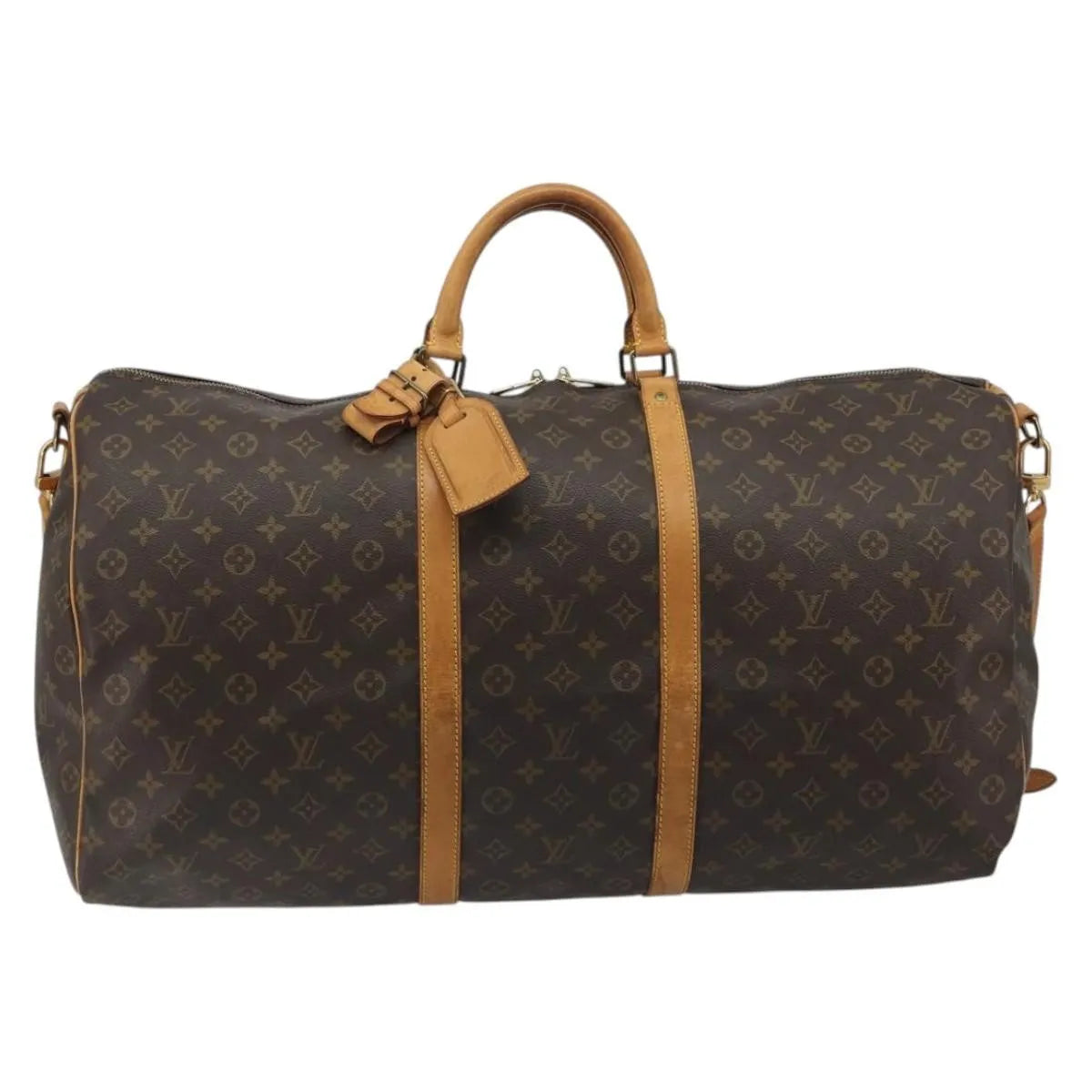 Louis Vuitton Keepall Bandoulière Monogram, Brown, Canvas, Travel Bag