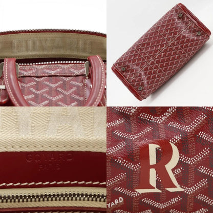 Goyard Boston Coated Canvas, Red, PVC, Handbag