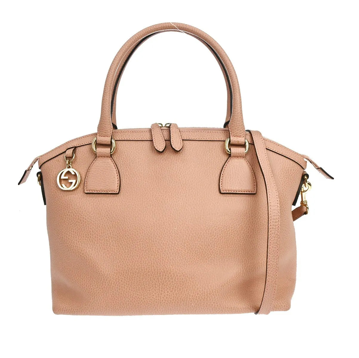 Gucci GG Charm Convertible Dome Satchel Leather, Pink, Leather, Handbag
