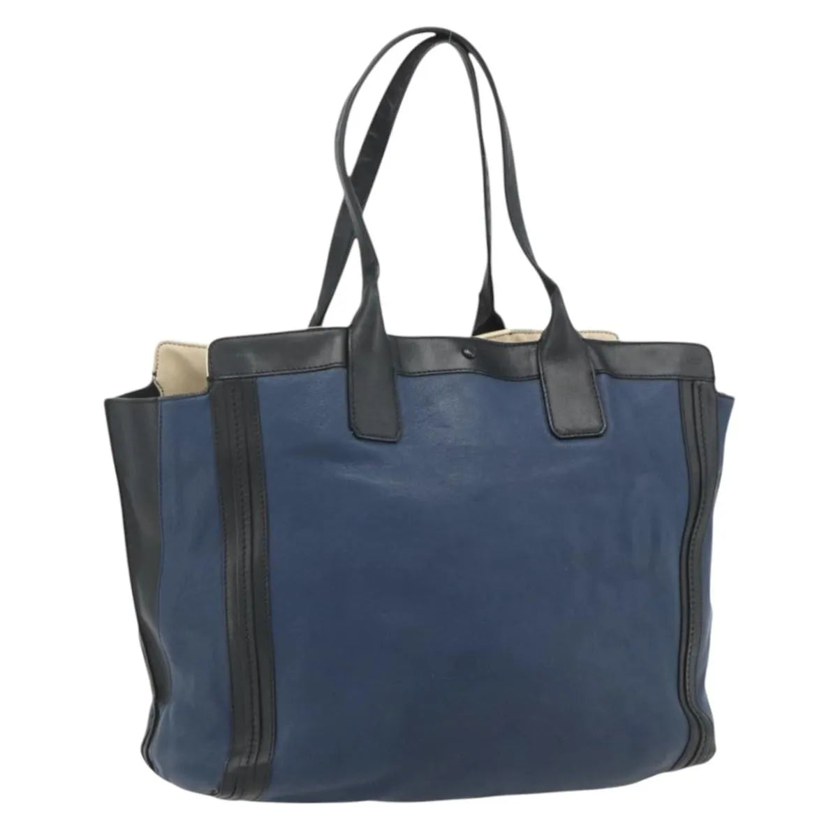 Chloe Alice Tote Leather, Navy, Leather, Tote Bag