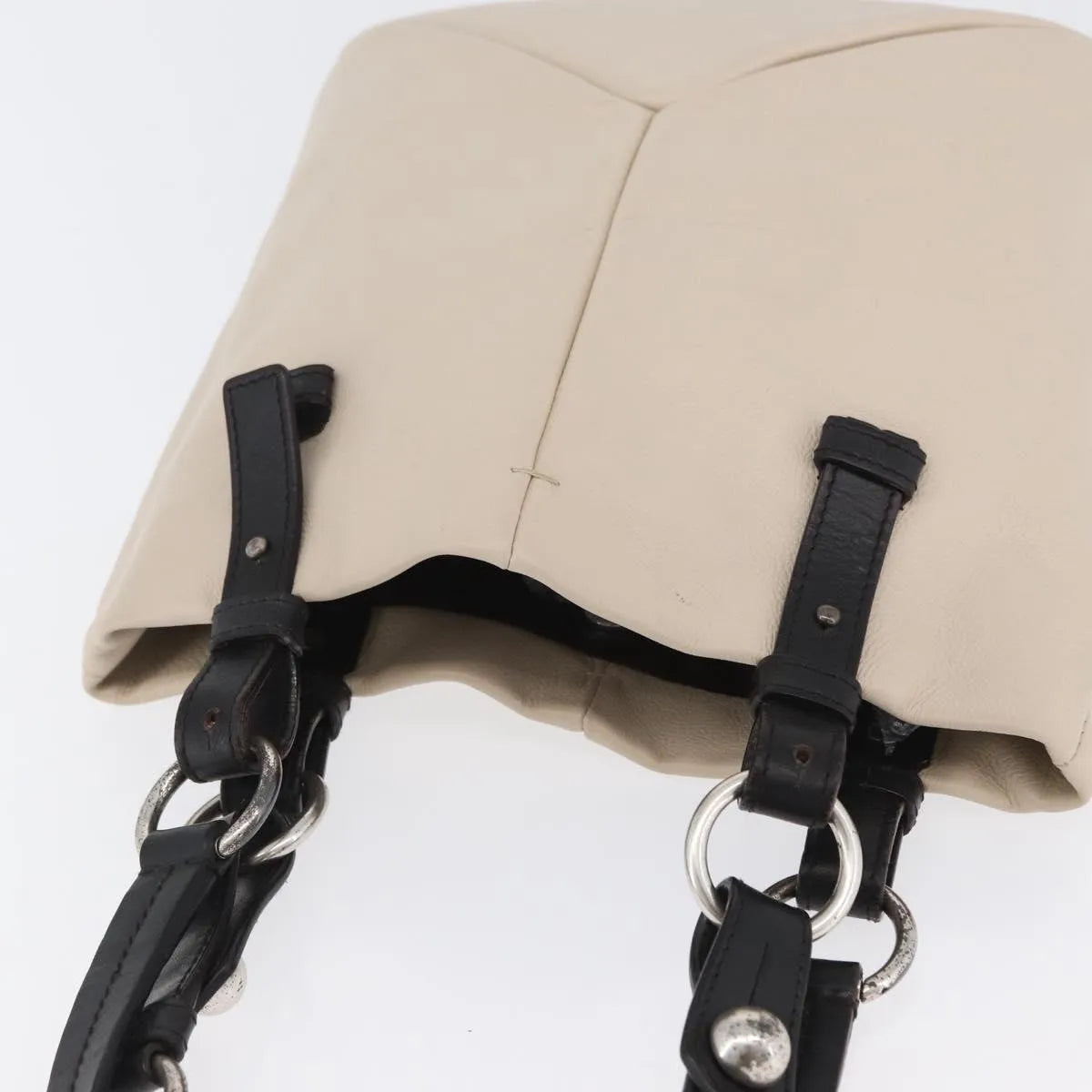 Saint Laurent Vintage handbag Leather, Beige, Leather, Handbag
