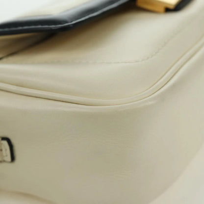 Fendi Easy 2 Baguette Leather, Beige, Leather, Crossbody Bag