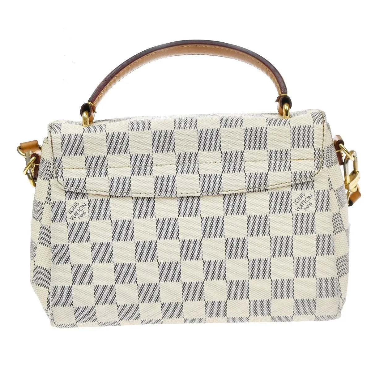 Louis Vuitton Croisette Damier, White, Canvas, Handbag