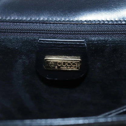 Gucci Vintage Leather, Black, Leather, Handbag