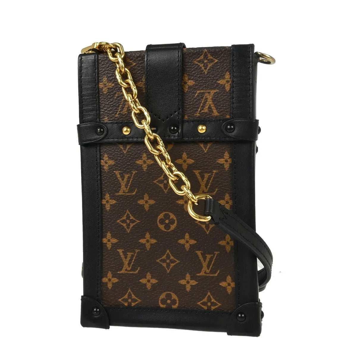 Louis Vuitton Vertical Trunk Pochette Monogram Canvas, Brown, Canvas, Clutch