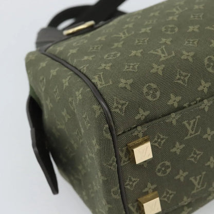 Louis Vuitton Joséphine Mini Lin, Khaki, Canvas, Handbag