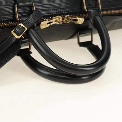 Louis Vuitton Keepall Epi Leather, Black, Leather, Travel Bag