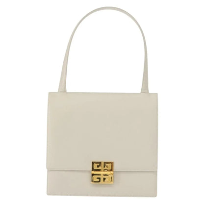 Givenchy Vintage 4G Leather, Gray, Leather, Shoulder Bag