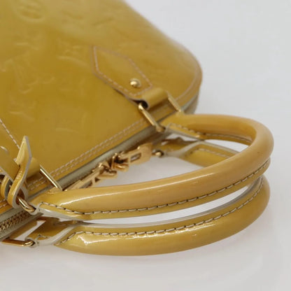 Louis Vuitton Alma Monogram Vernis, Beige, Patent Leather, Handbag