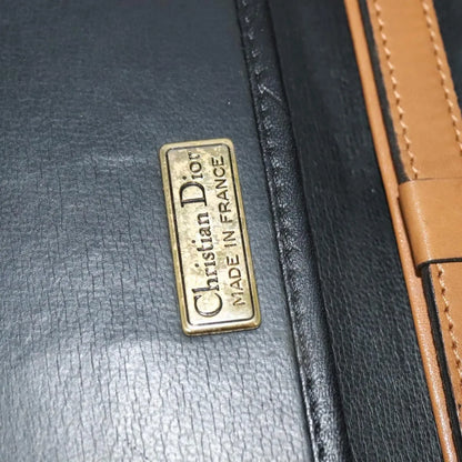 Christian Dior Vintage CD Flap Leather, Black, Leather, Shoulder Bag