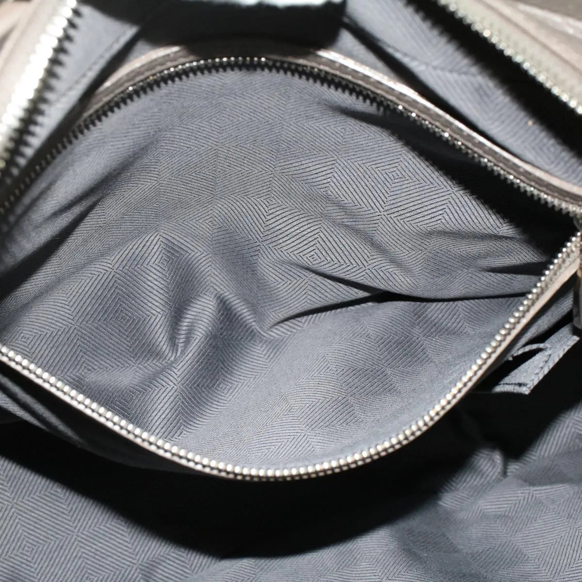Louis Vuitton Naxos Leather, Gray, Leather, Shoulder Bag