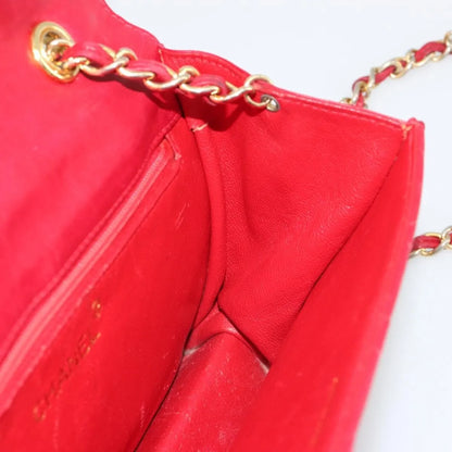 Chanel Vintage Tassel Flap Quilted Lambskin, Red, Leather, Shoulder Bag