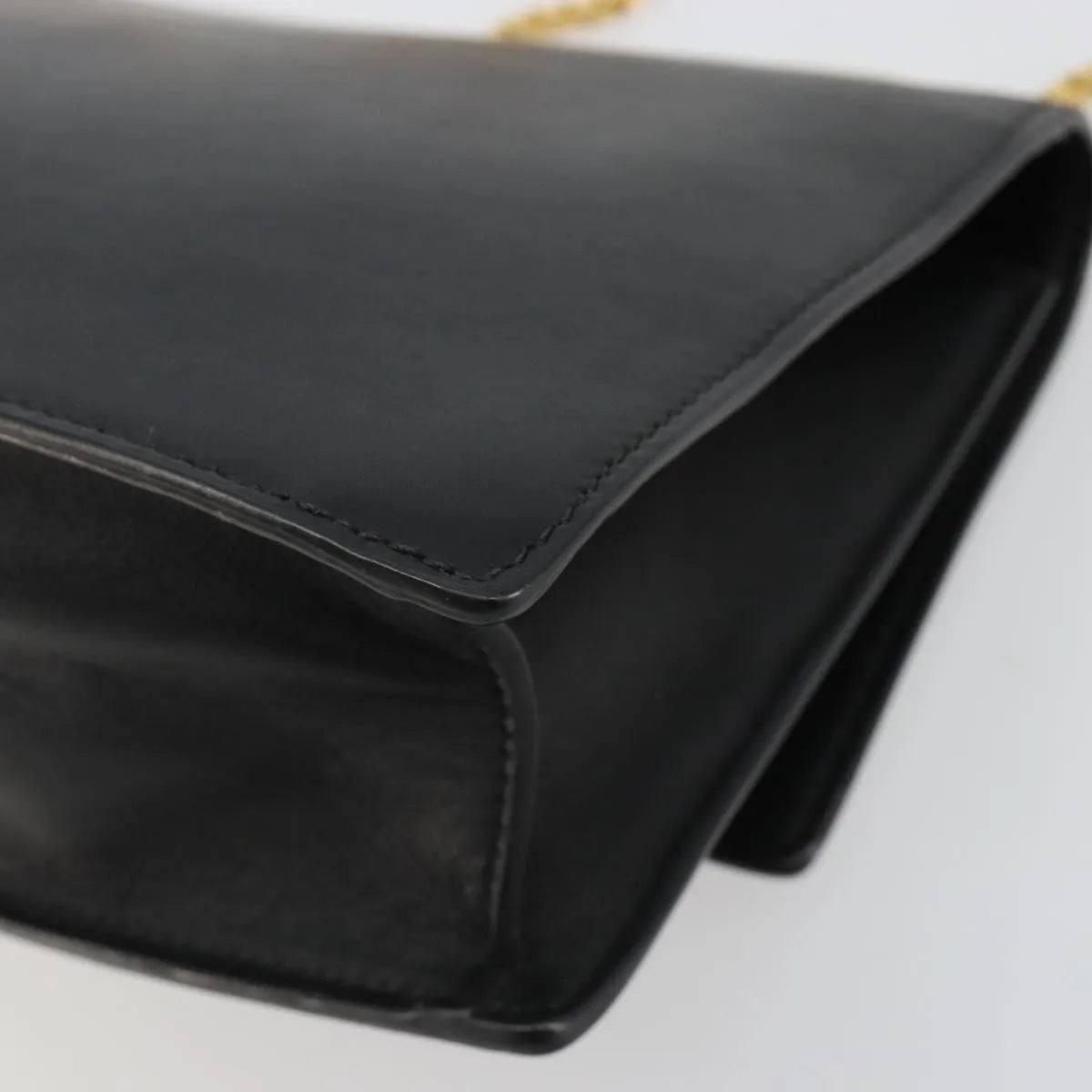 Versace Medusa Flap Chain Leather, Black, Leather, Shoulder Bag