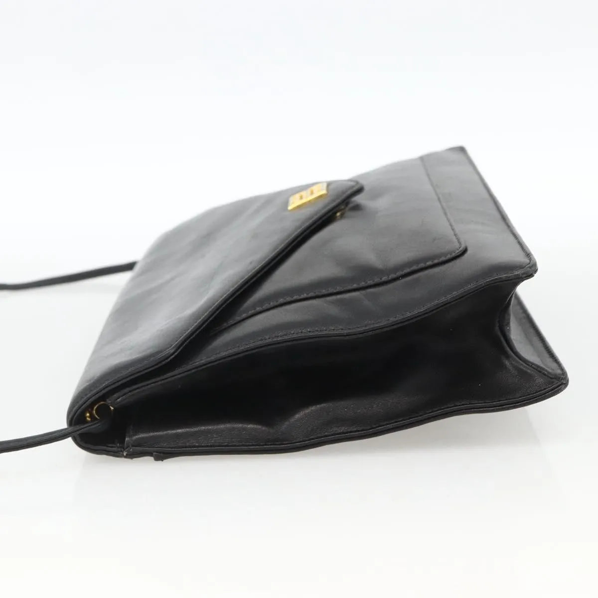 Givenchy Vintage 4G Leather, Black, Leather, Shoulder Bag