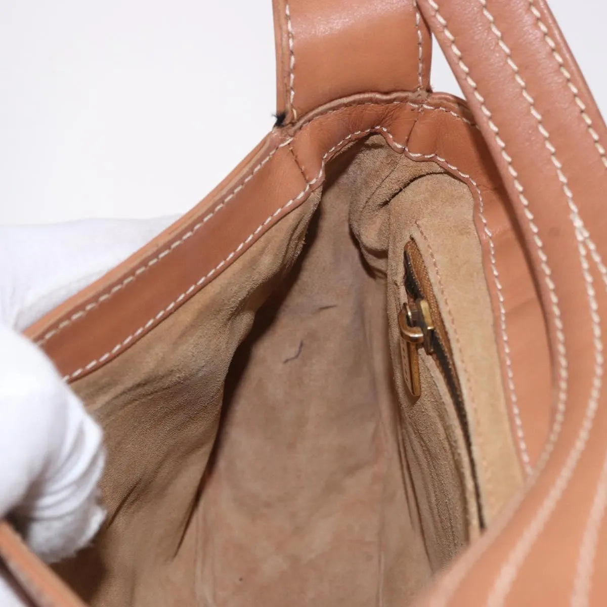 Celine Biker Boogie Satchel Leather, Brown, Leather, Shoulder Bag