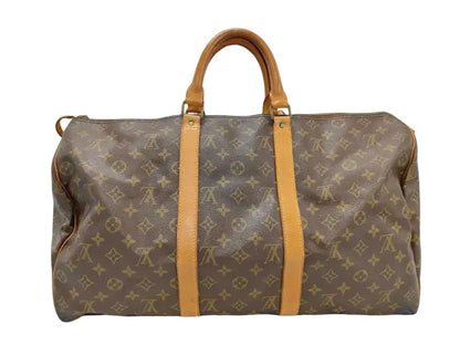 Louis Vuitton Keepall Monogram Canvas, Brown, Canvas, Travel Bag