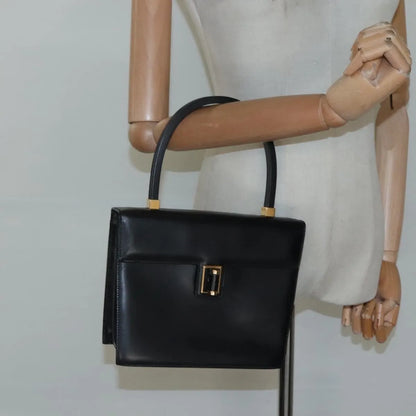 Gucci Vintage Leather, Black, Leather, Handbag