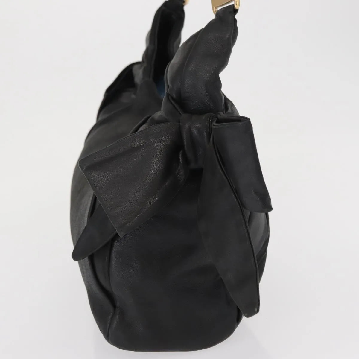 Salvatore Ferragamo Vintage Leather, Black, Leather, Tote Bag