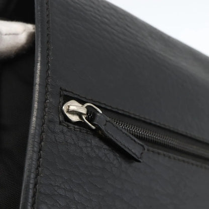 Salvatore Ferragamo Vintage Leather, Black, Nylon, Shoulder Bag