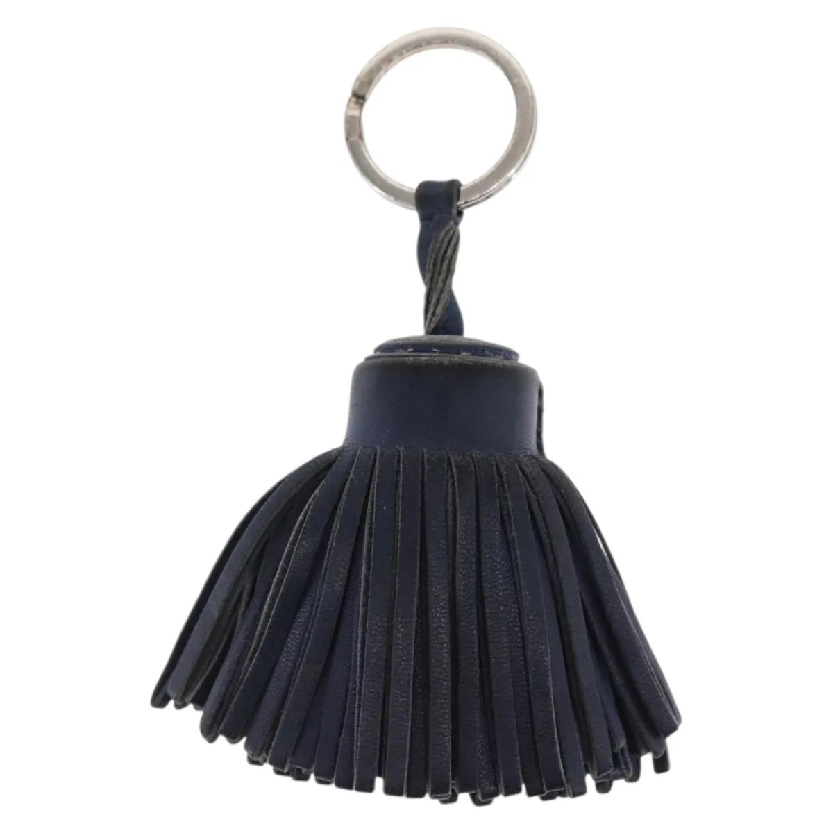 Hermes Carmen Keychain Leather, Navy, Leather, Charm