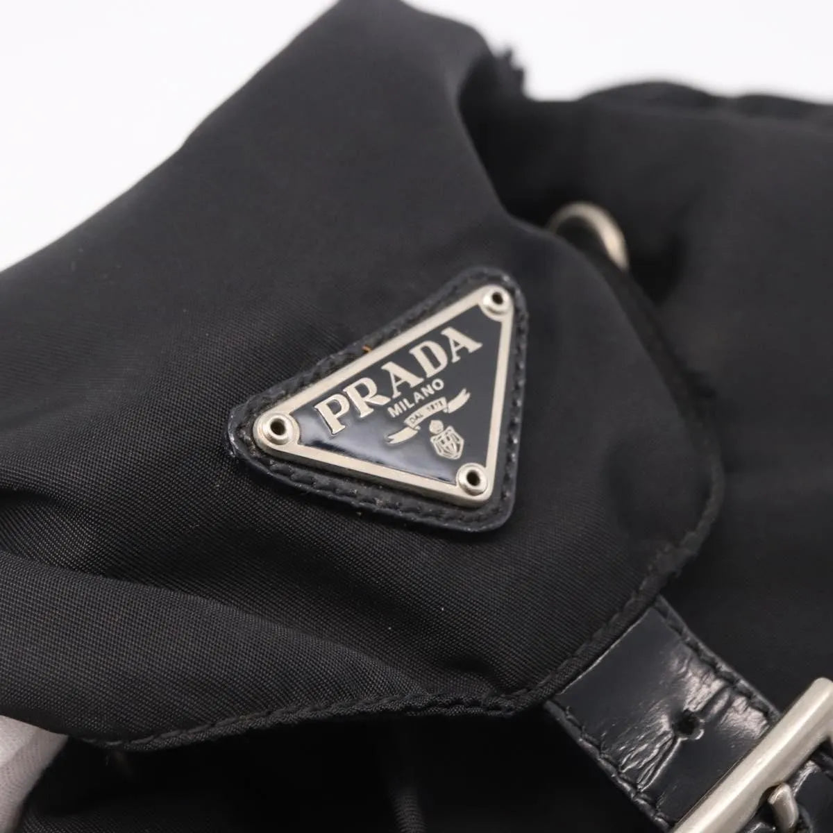 Prada Double Front Pocket Tessuto, Black, Nylon, Backpack