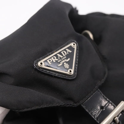Prada Double Front Pocket Tessuto, Black, Nylon, Backpack
