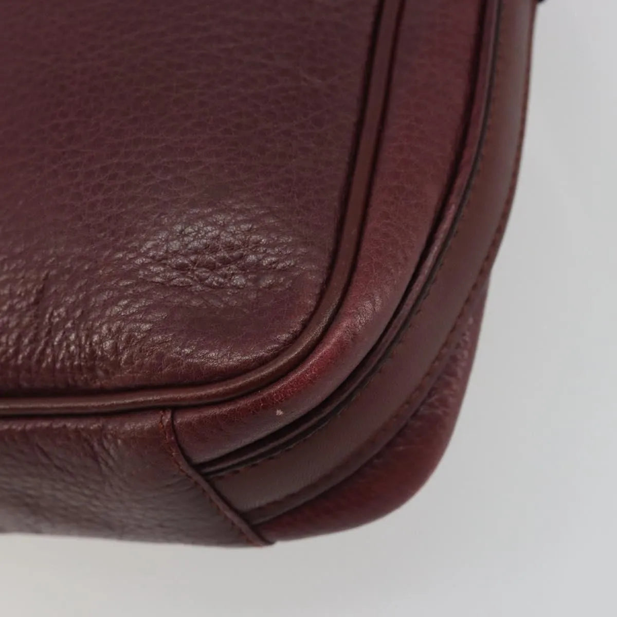Cartier Tasseled Must de Cartier Leather, Burgundy, Leather, Shoulder Bag
