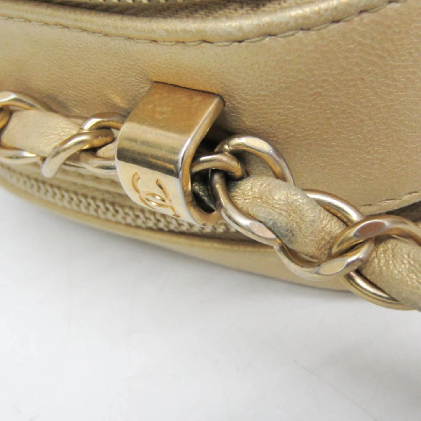 Chanel Coco Boy Camera Quilted Leather, Gold, Leather, Shoulder Bag