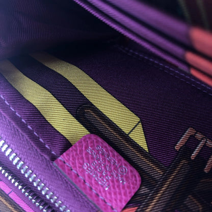 Hermes Azap Silkin Epsom Leather Silk, Pink, Calfskin, Wallet