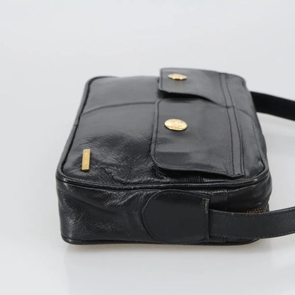 Celine Vintage Leather, Black, Leather, Shoulder Bag