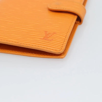 Louis Vuitton Agenda Cover Epi, Orange, Leather, Clutch