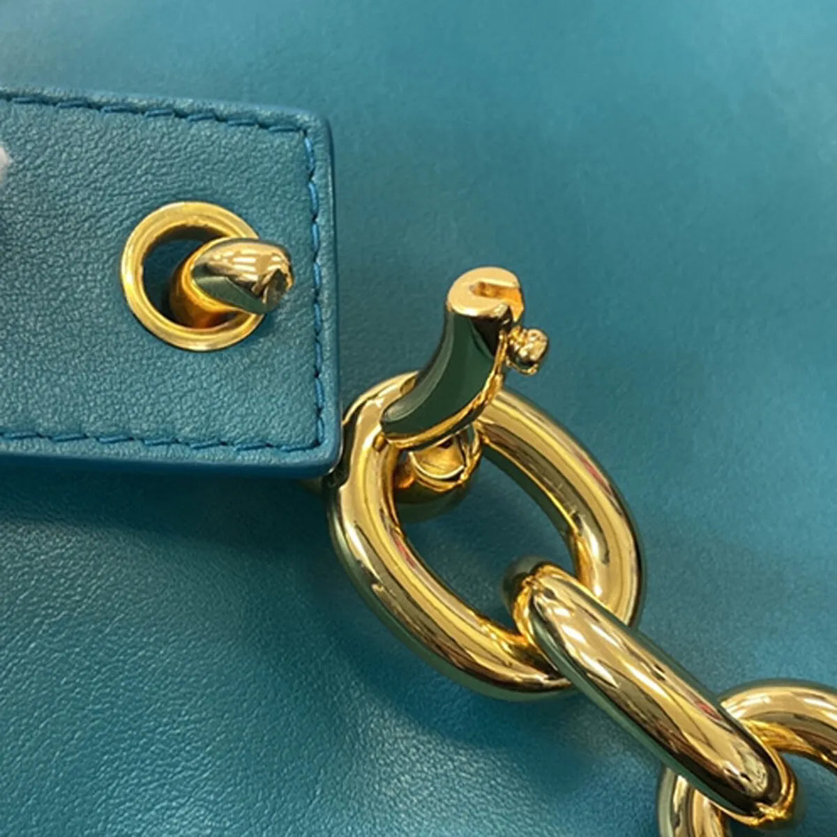 Bottega Veneta The Chain Leather, Green, Leather, Bag