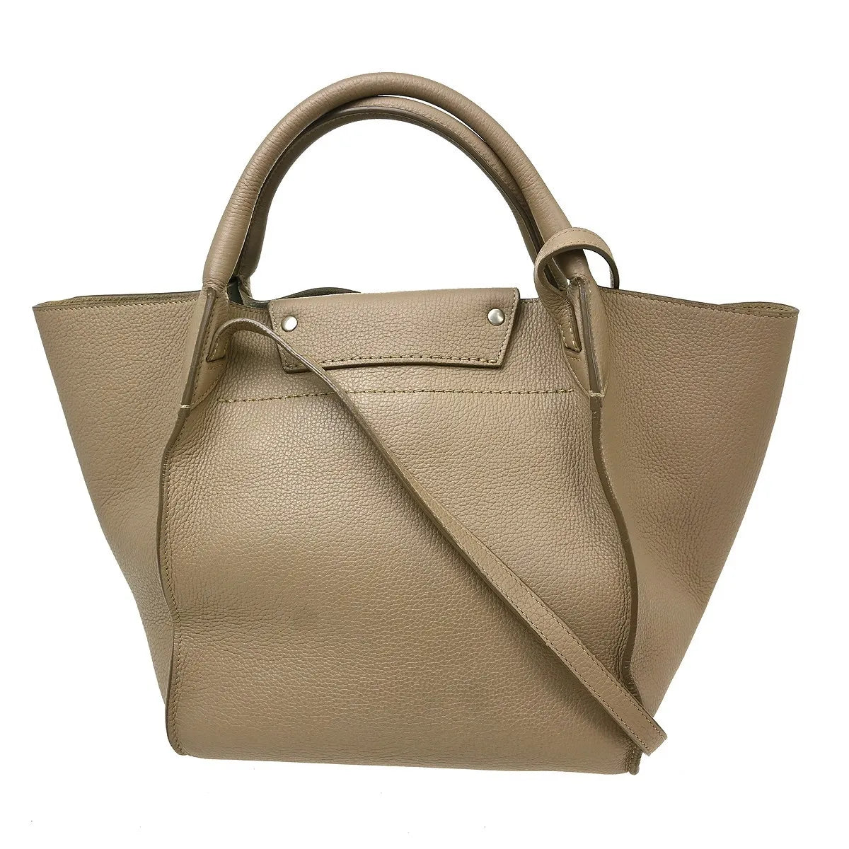 Celine Big Grained Calfskin, Gray, Leather, Handbag